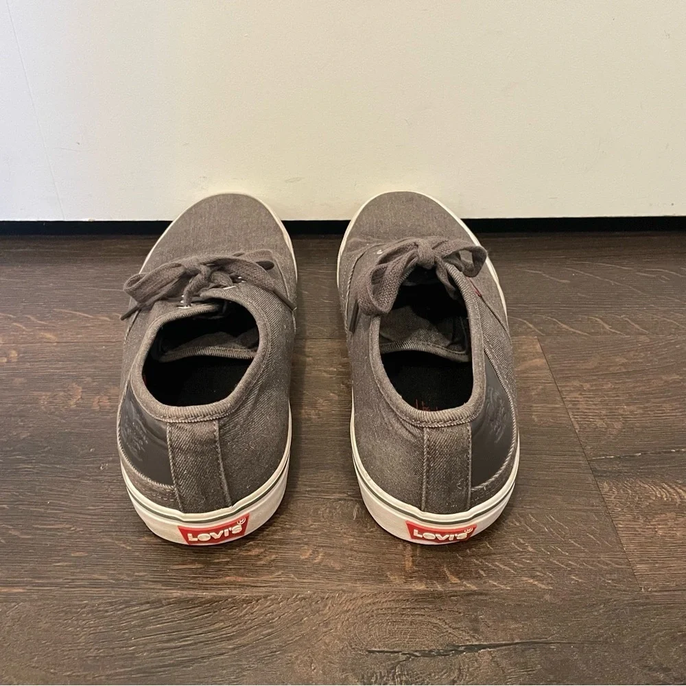LEVI’S Comfort Casual Lace Up Shoes Canvas Grey MENS Size 10